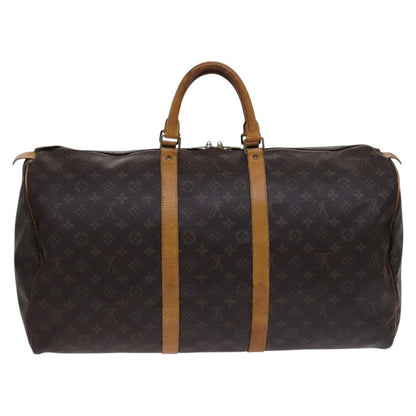 Louis Vuitton Keepall 55, Brown, Canvas, travel