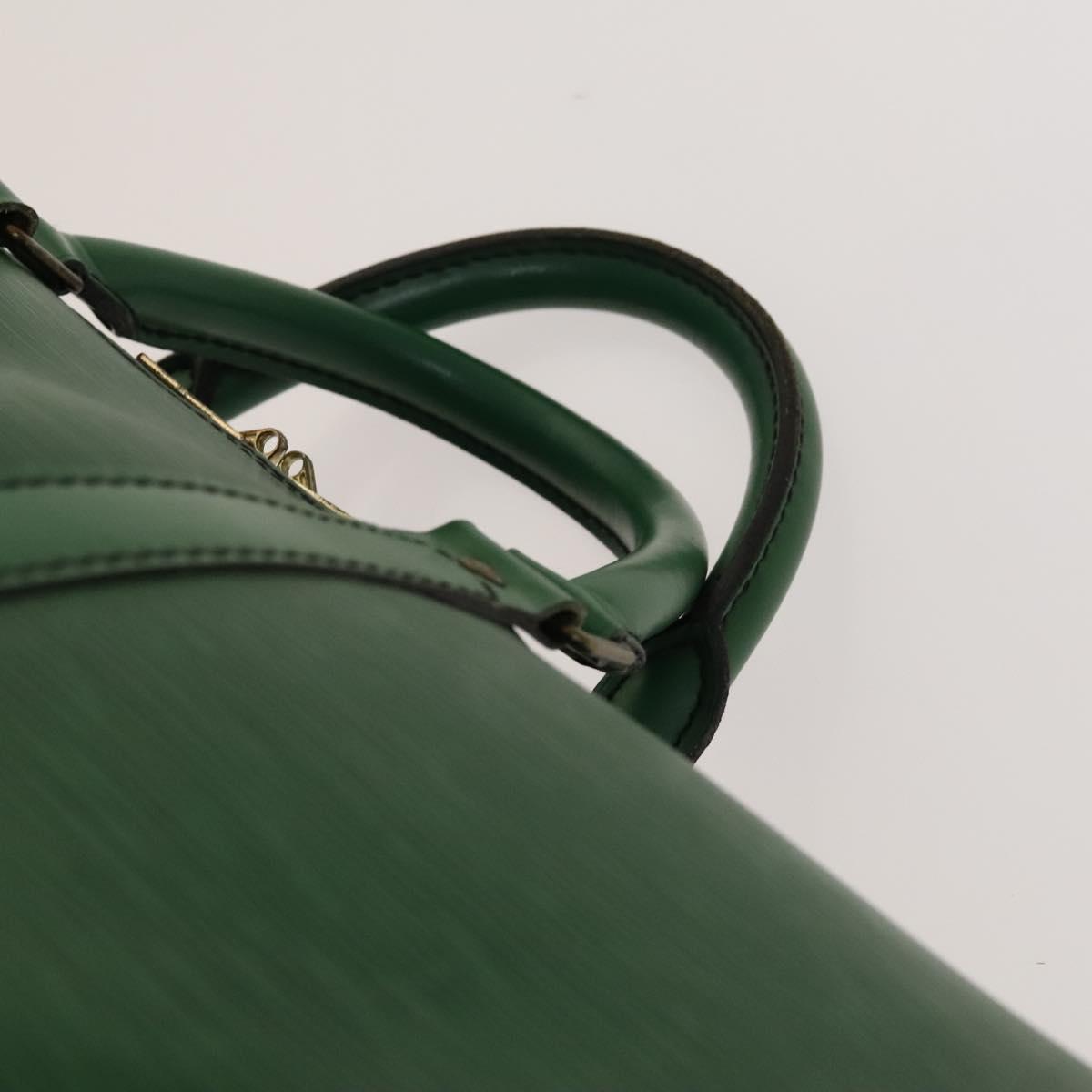 Louis Vuitton Keepall 55, Green, Leather, travel