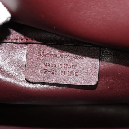Salvatore Ferragamo Studio, Burgundy, Leather, handbag