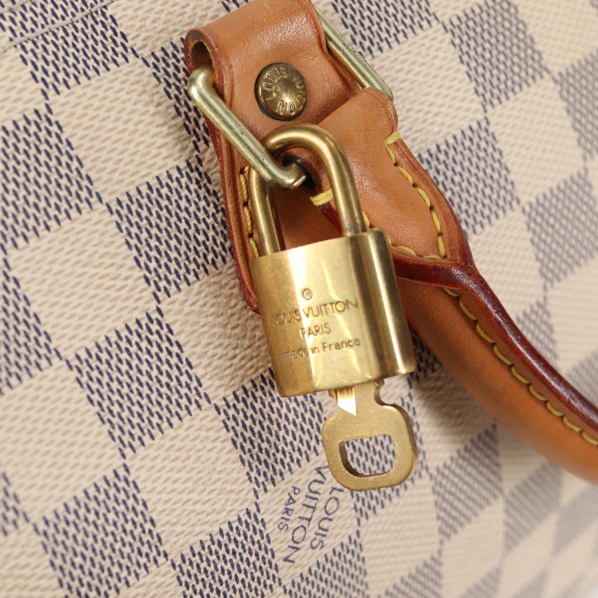 Louis Vuitton Speedy 30, White, Canvas, handbag