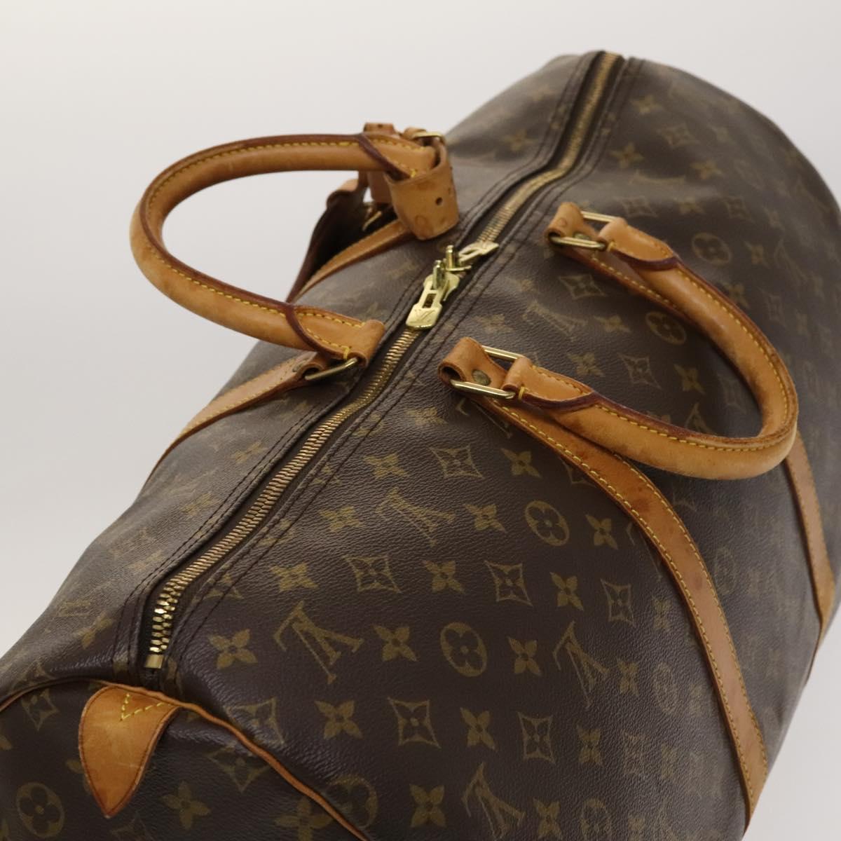 Louis Vuitton Keepall 55, Brown, Canvas, travel