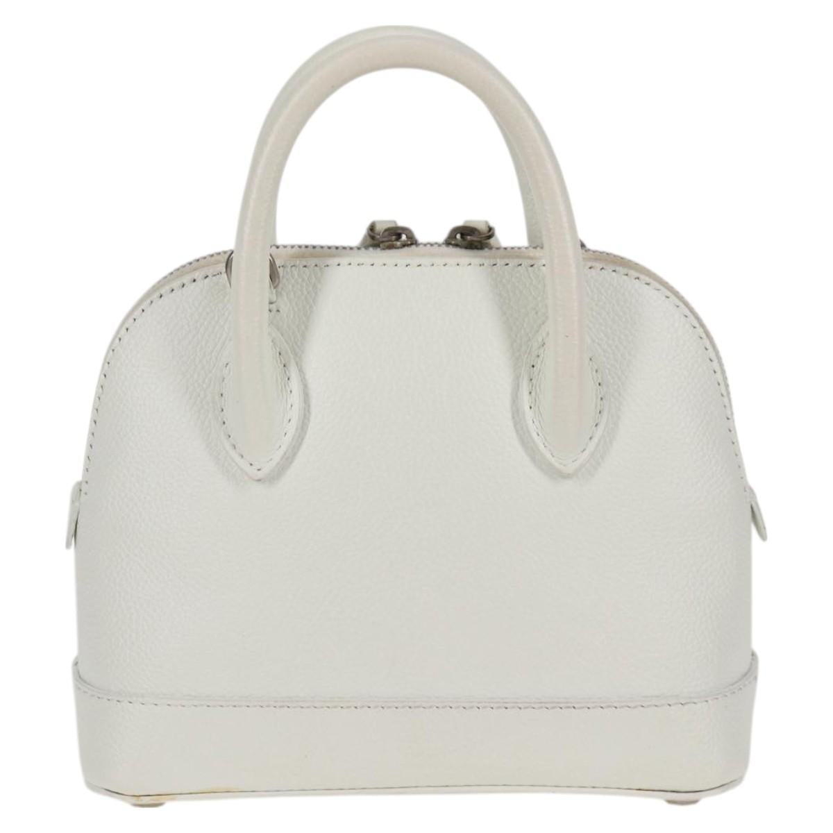 Balenciaga Ville Top Handle, White, Leather, handbag