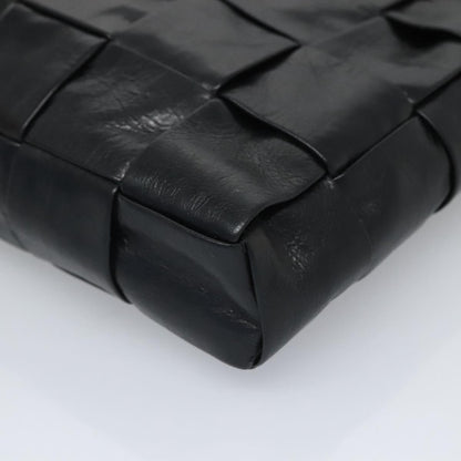 Bottega Veneta Intrecciato, Black, Leather, clutch
