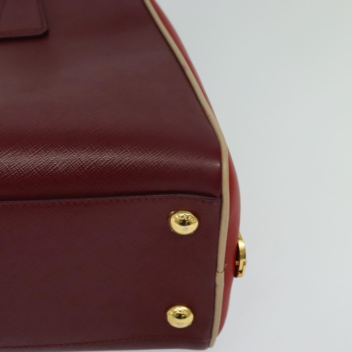 Prada Saffiano, Red, Leather, handbag