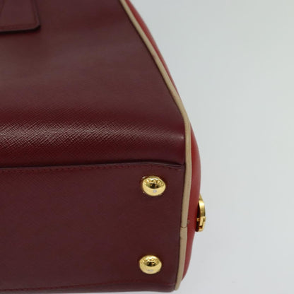 Prada Saffiano, Red, Leather, handbag