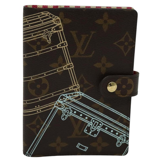 Louis Vuitton Agenda PM, Brown, Canvas, wallet