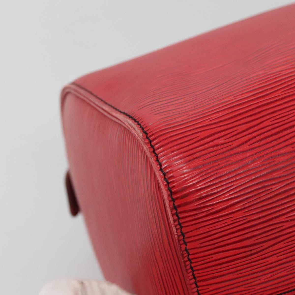 Louis Vuitton Speedy 30, Red, Leather, handbag