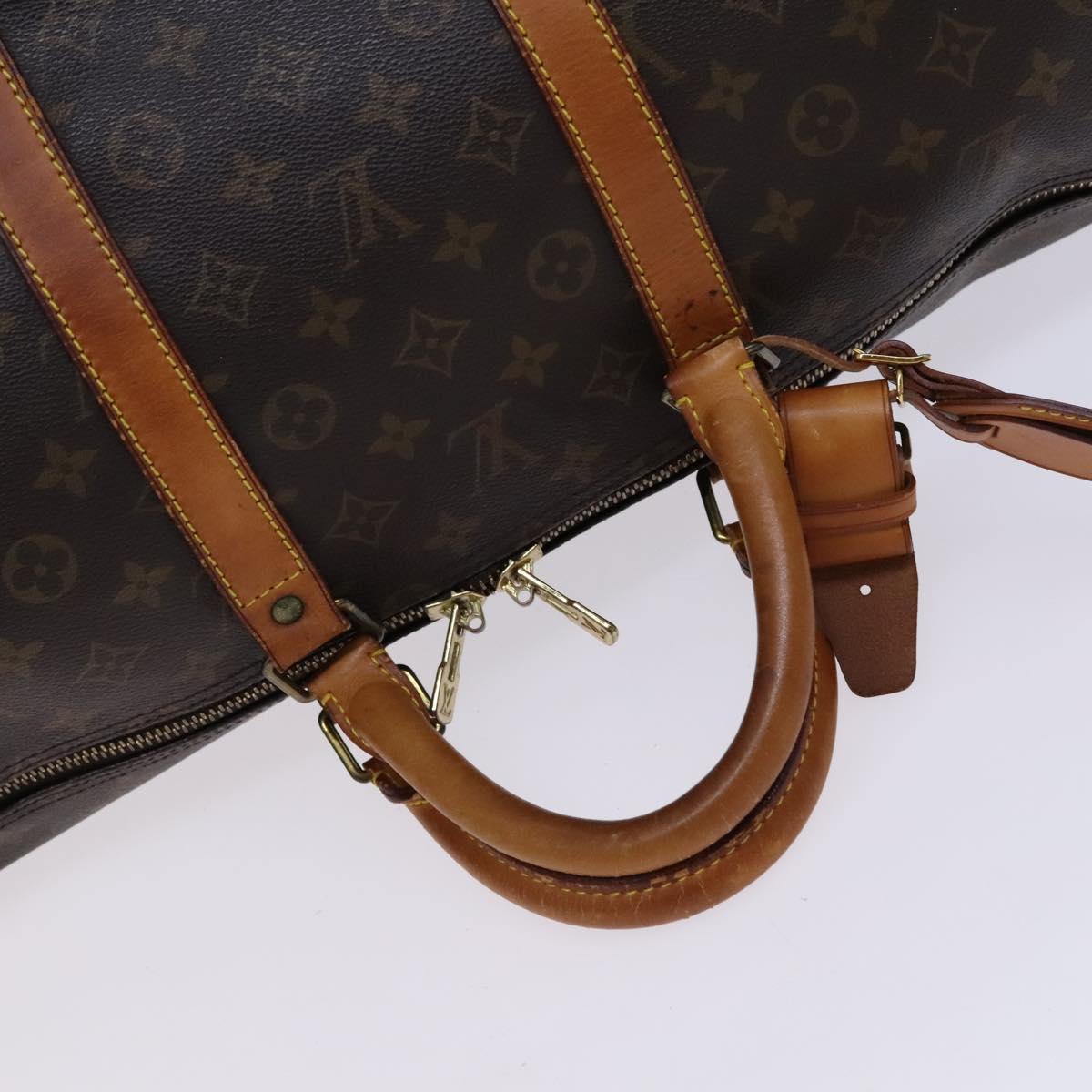Louis Vuitton Keepall 55, Brown, Canvas, travel