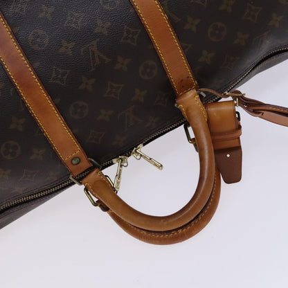 Louis Vuitton Keepall 55, Brown, Canvas, travel