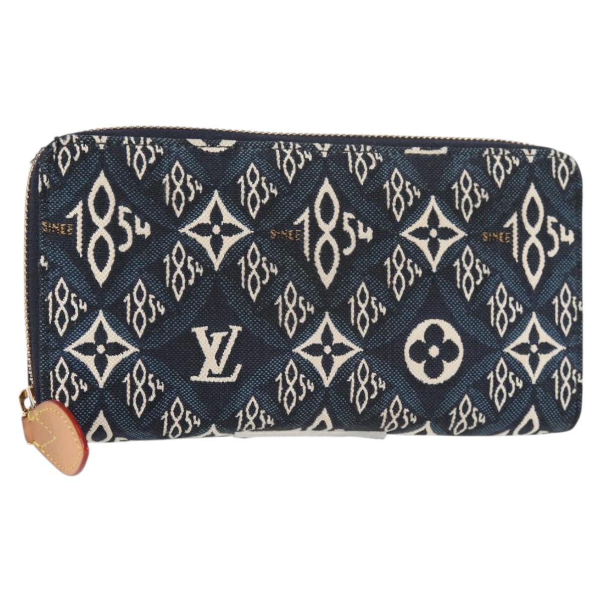 Louis Vuitton Zippy wallet, Blue, Canvas, wallet