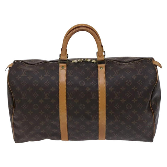 Louis Vuitton Keepall 50, Brown, Canvas, travel