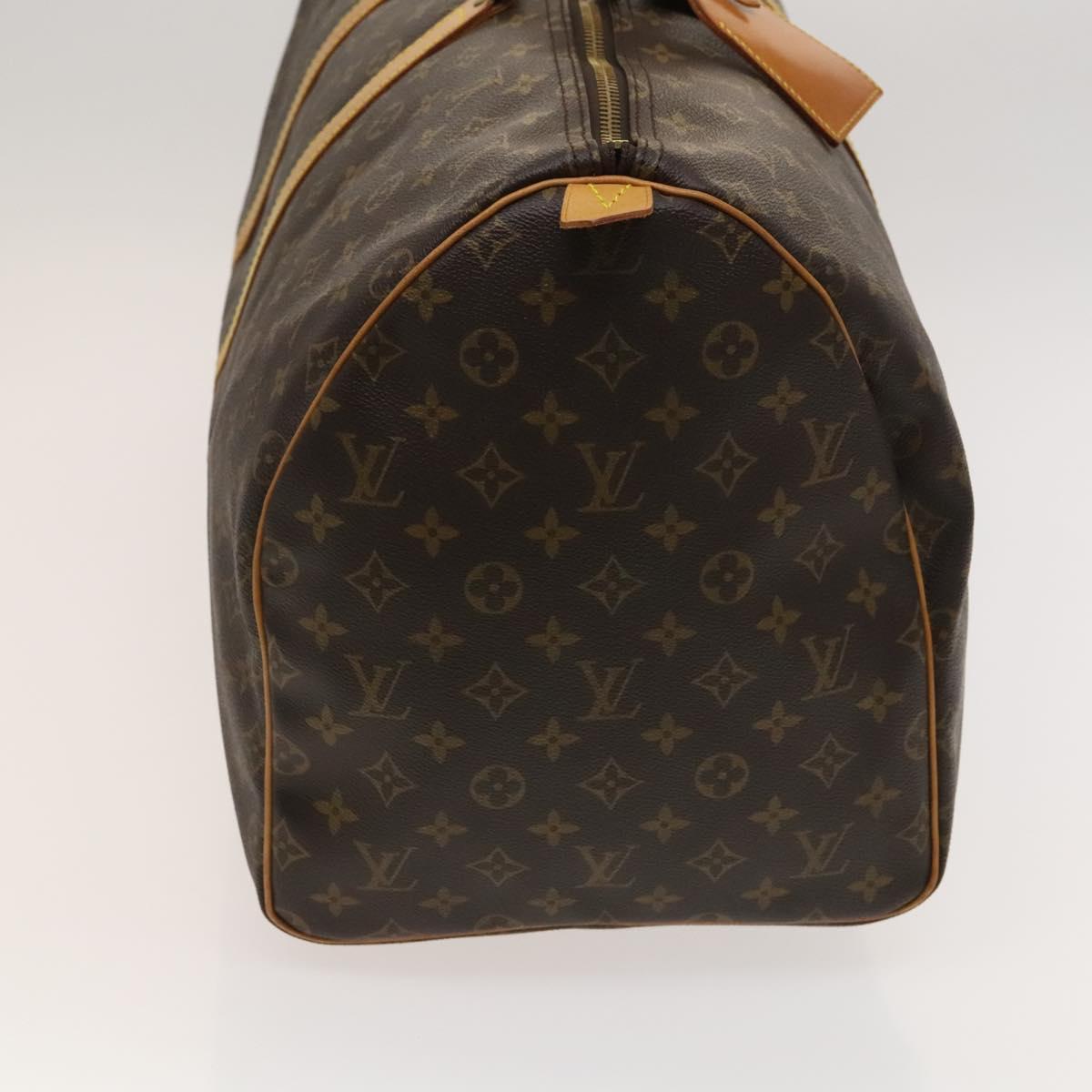 Louis Vuitton Keepall 55, Brown, Canvas, travel