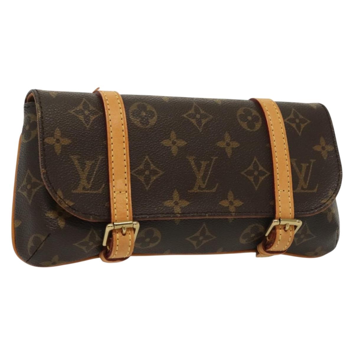 Louis Vuitton Marelle, Brown, Canvas, clutch