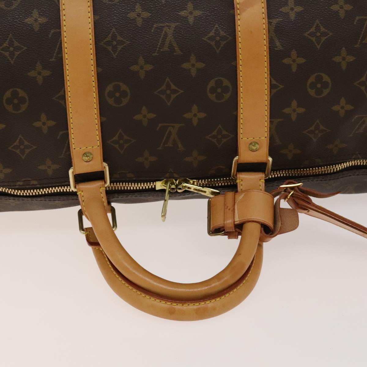 Louis Vuitton Keepall 55, Brown, Canvas, travel