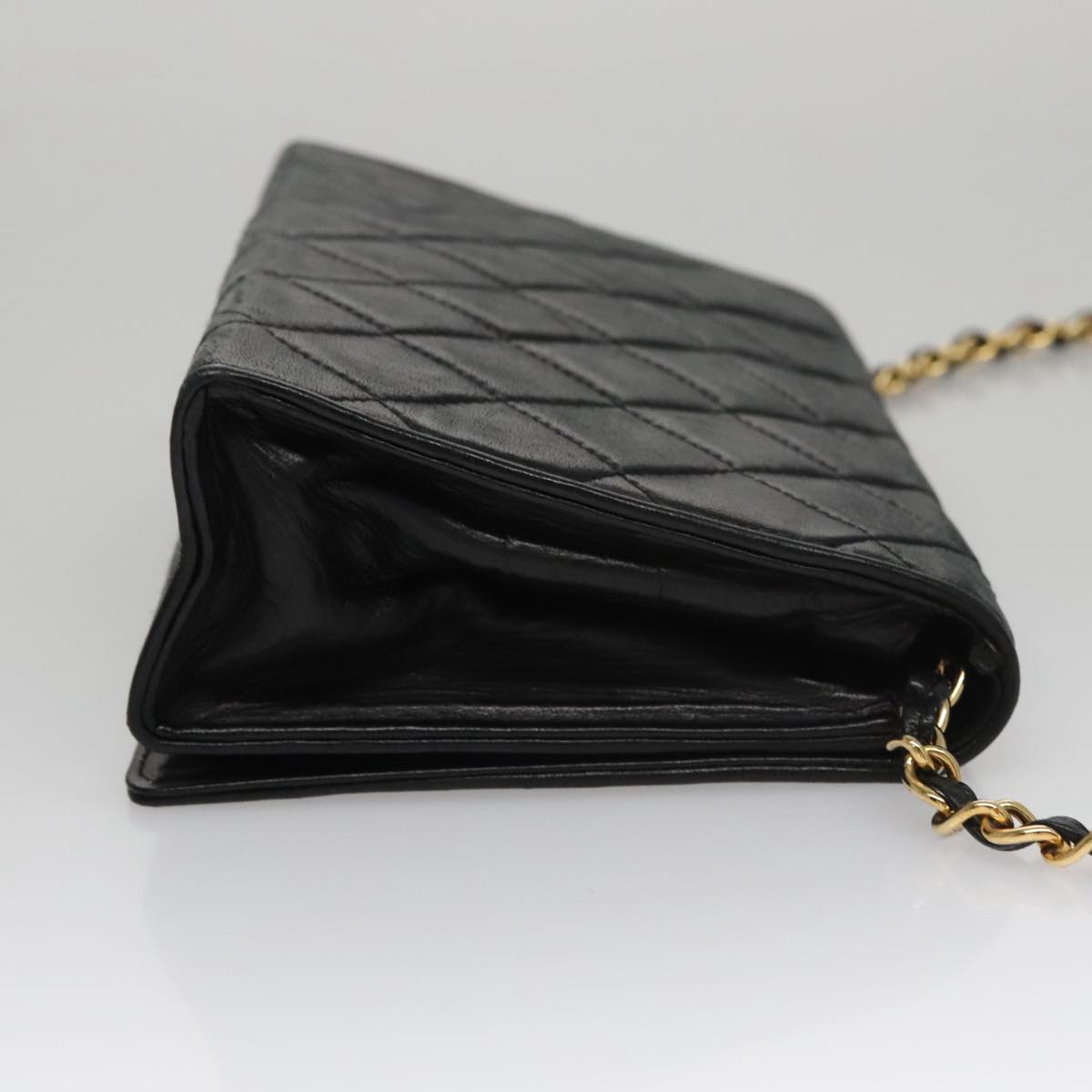 Chanel Full Flap, Black, Leather, shoulder