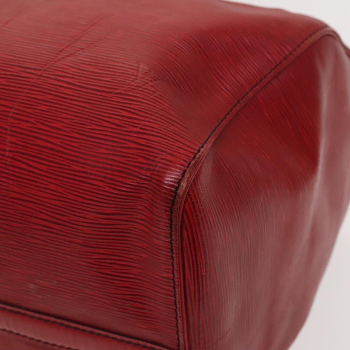 Louis Vuitton Keepall 50, Red, Leather, travel