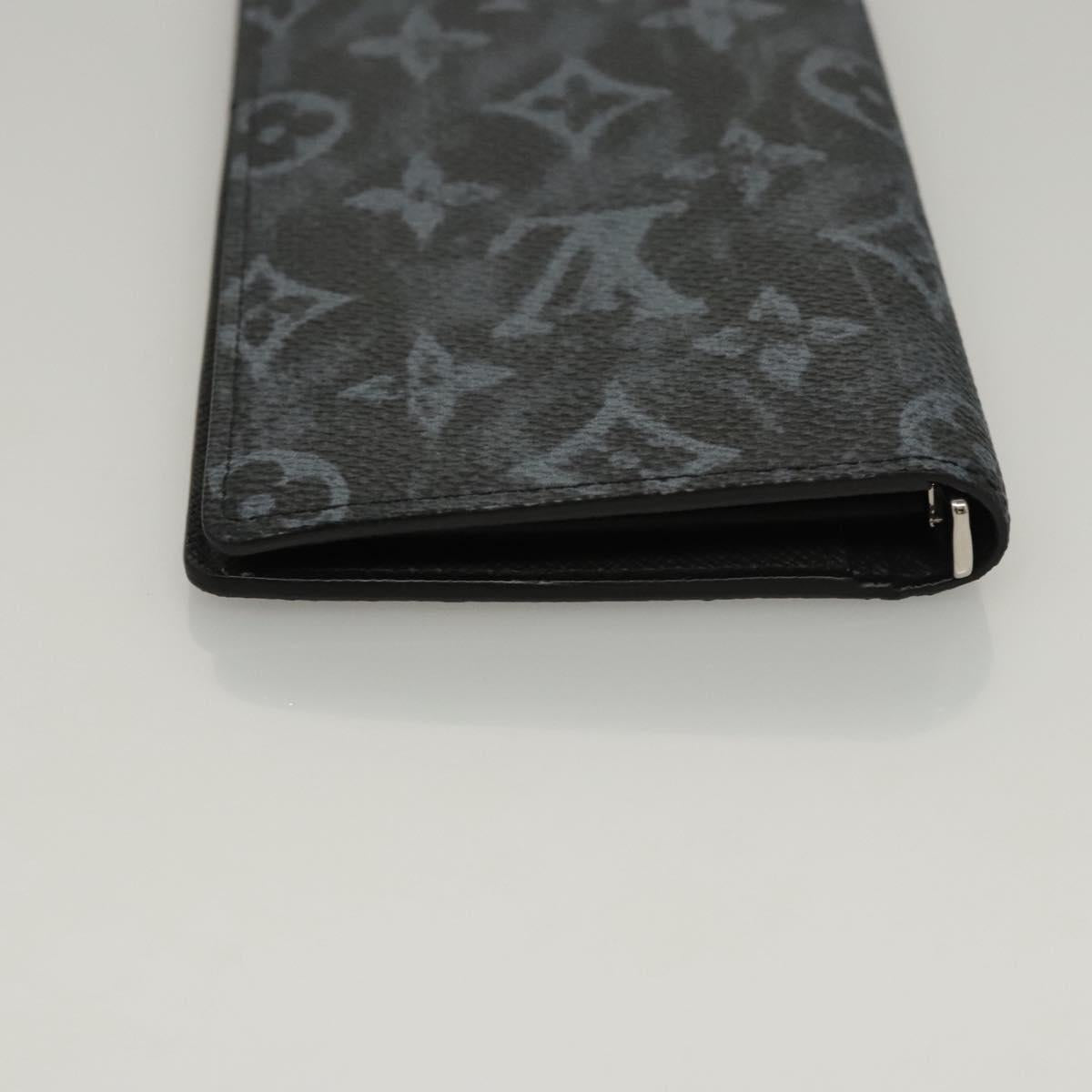Louis Vuitton Brazza, Black, Canvas, wallet