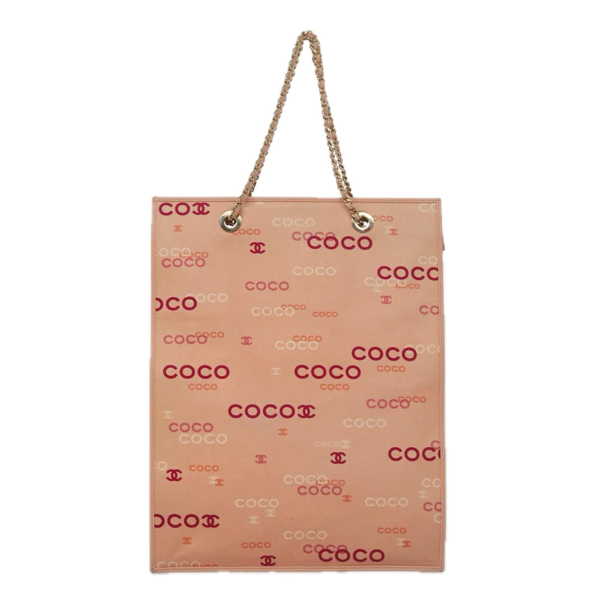 Chanel Coco Mark, Pink, Canvas, tote