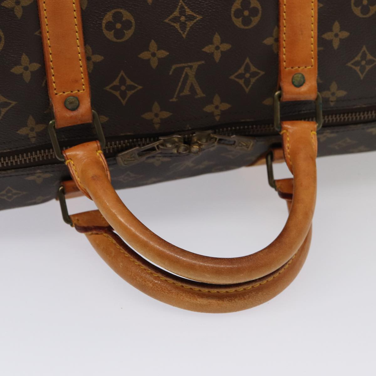 Louis Vuitton Keepall 60, Brown, Canvas, travel