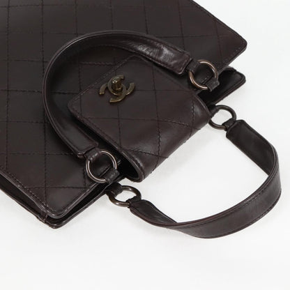 Chanel Coco Mark, Brown, Leather, handbag