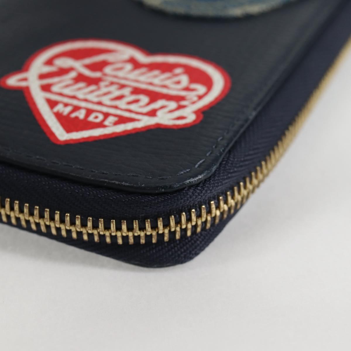 Louis Vuitton Nigo, Navy, Leather, wallet