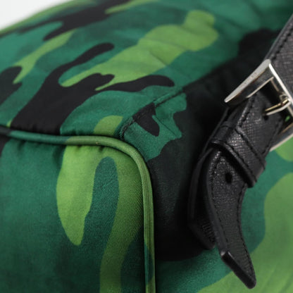Prada, Green, NYLON, backpack