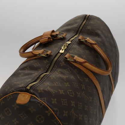 Louis Vuitton Keepall 55, Brown, Canvas, travel
