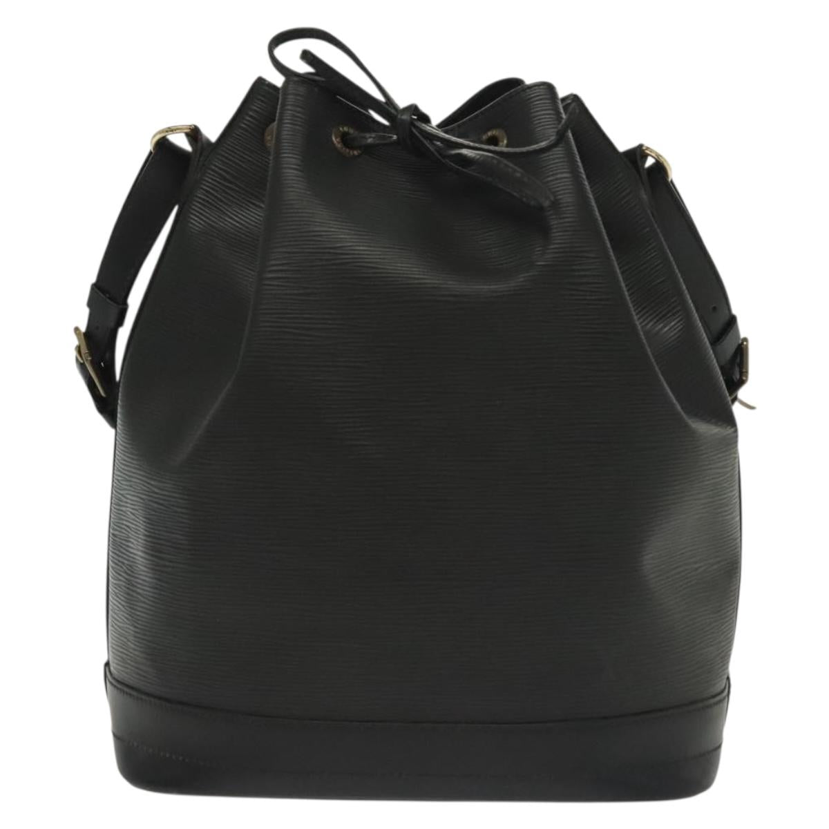 Louis Vuitton Noé, Black, Leather, shoulder