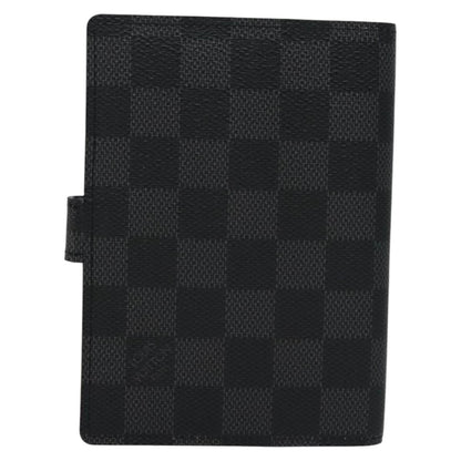 Louis Vuitton Agenda PM, Black, Canvas, wallet
