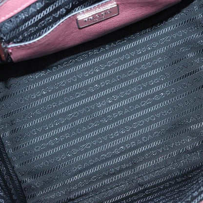 Prada Twin Pocket, Burgundy, Leather, handbag