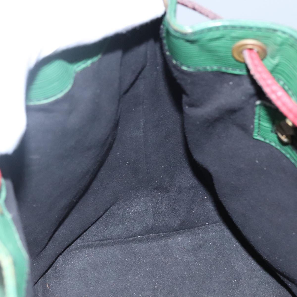 Louis Vuitton Noe, Green, Leather, shoulder