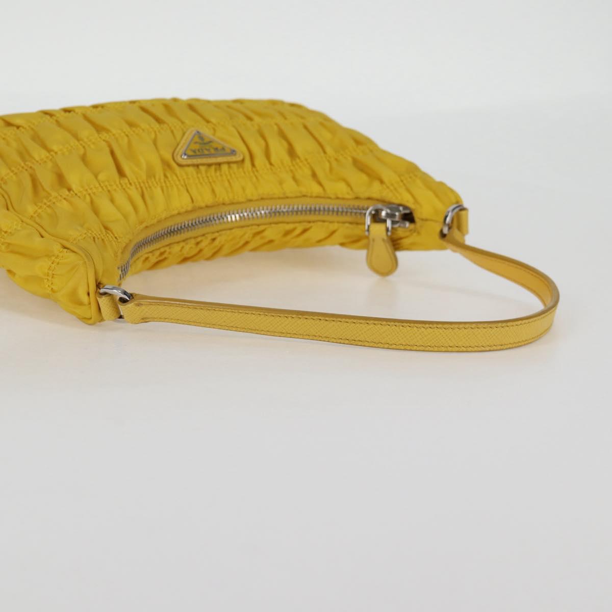 Prada Re-Nylon, Yellow, NYLON, clutch