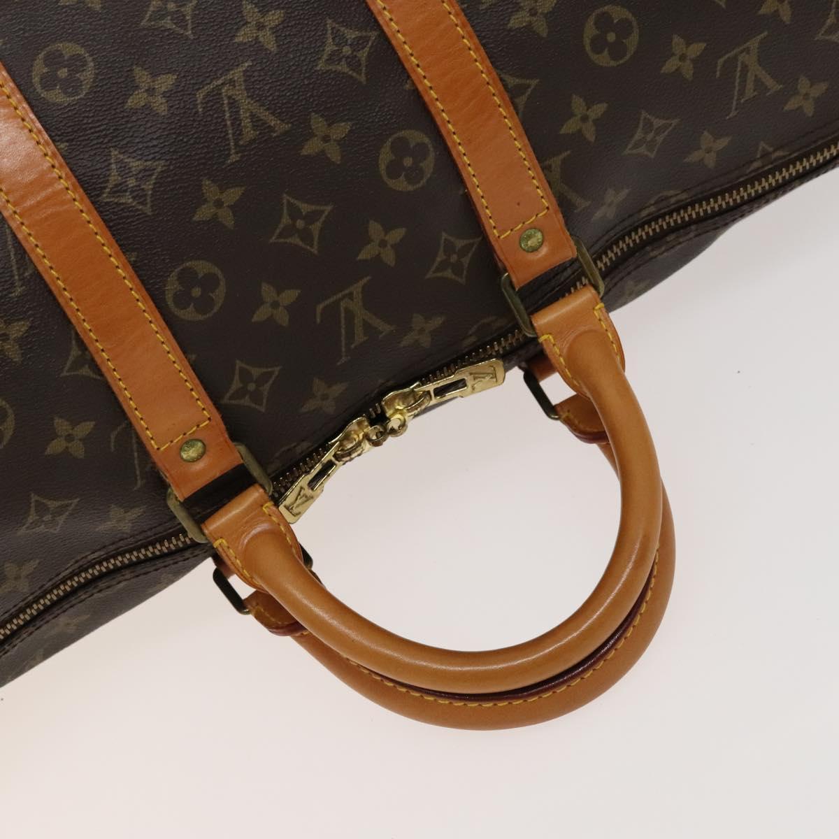 Louis Vuitton Keepall 55, Brown, Canvas, travel