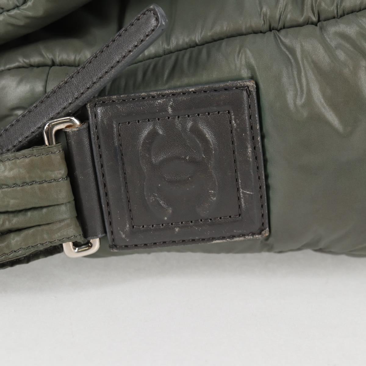 Chanel Coco Cocoon, Khaki, NYLON, shoulder