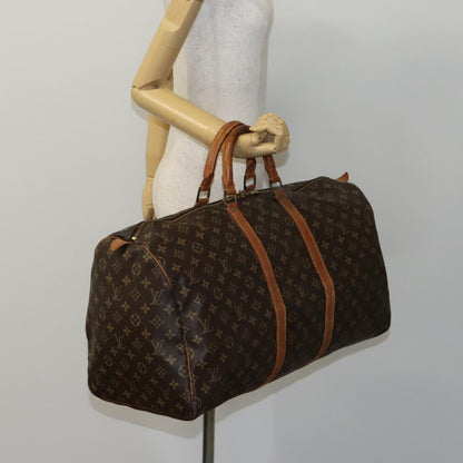 Louis Vuitton Keepall 55, Brown, Canvas, travel