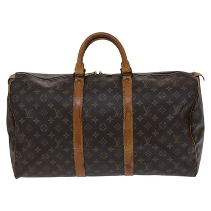 Louis Vuitton Keepall 50, Brown, Canvas, travel