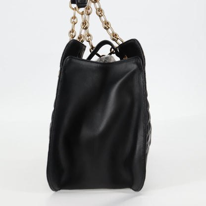 Salvatore Ferragamo Gancini, Black, Leather, tote