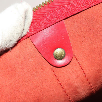 Louis Vuitton Keepall 55, Red, Leather, travel