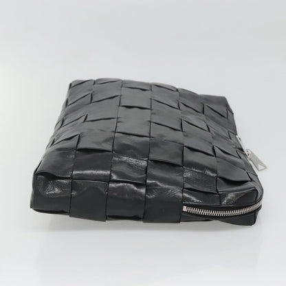 Bottega Veneta Intrecciato, Black, Leather, clutch