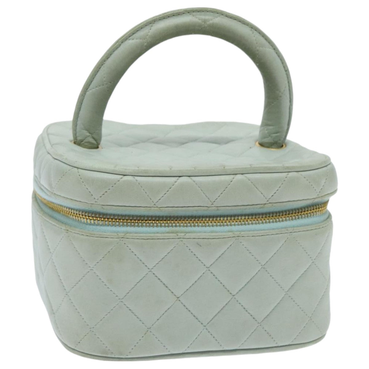 Chanel Vanity, Blue, Leather, clutch
