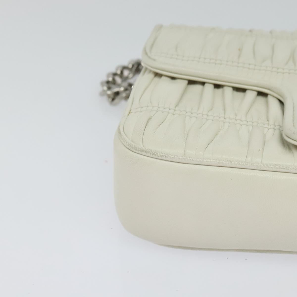 Prada Nappa gauffré, White, Leather, shoulder