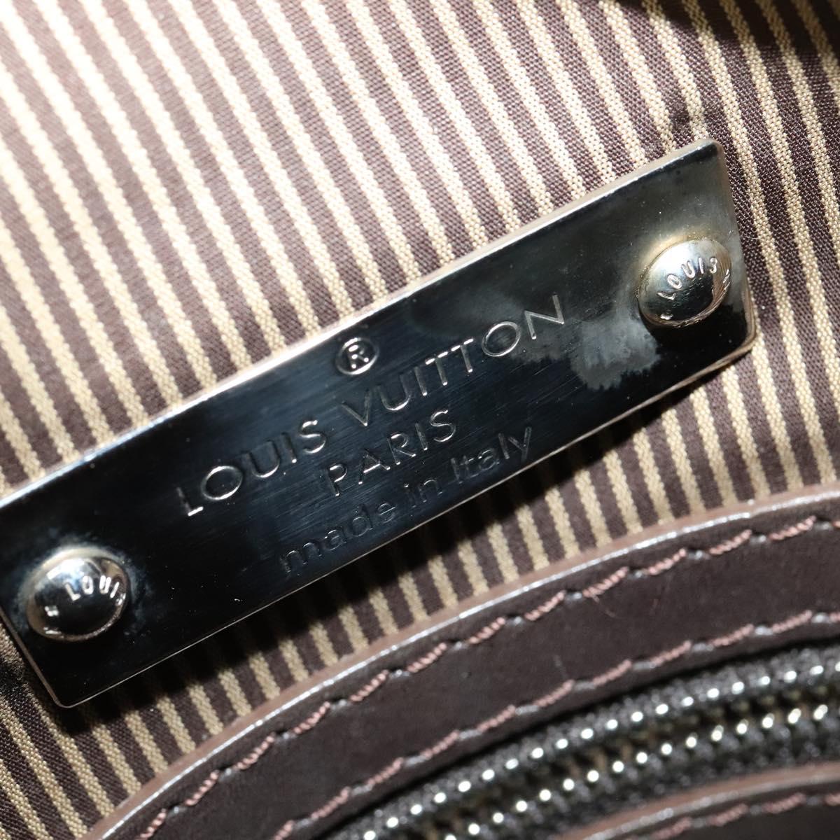 Louis Vuitton Bequia, Brown, Leather, handbag