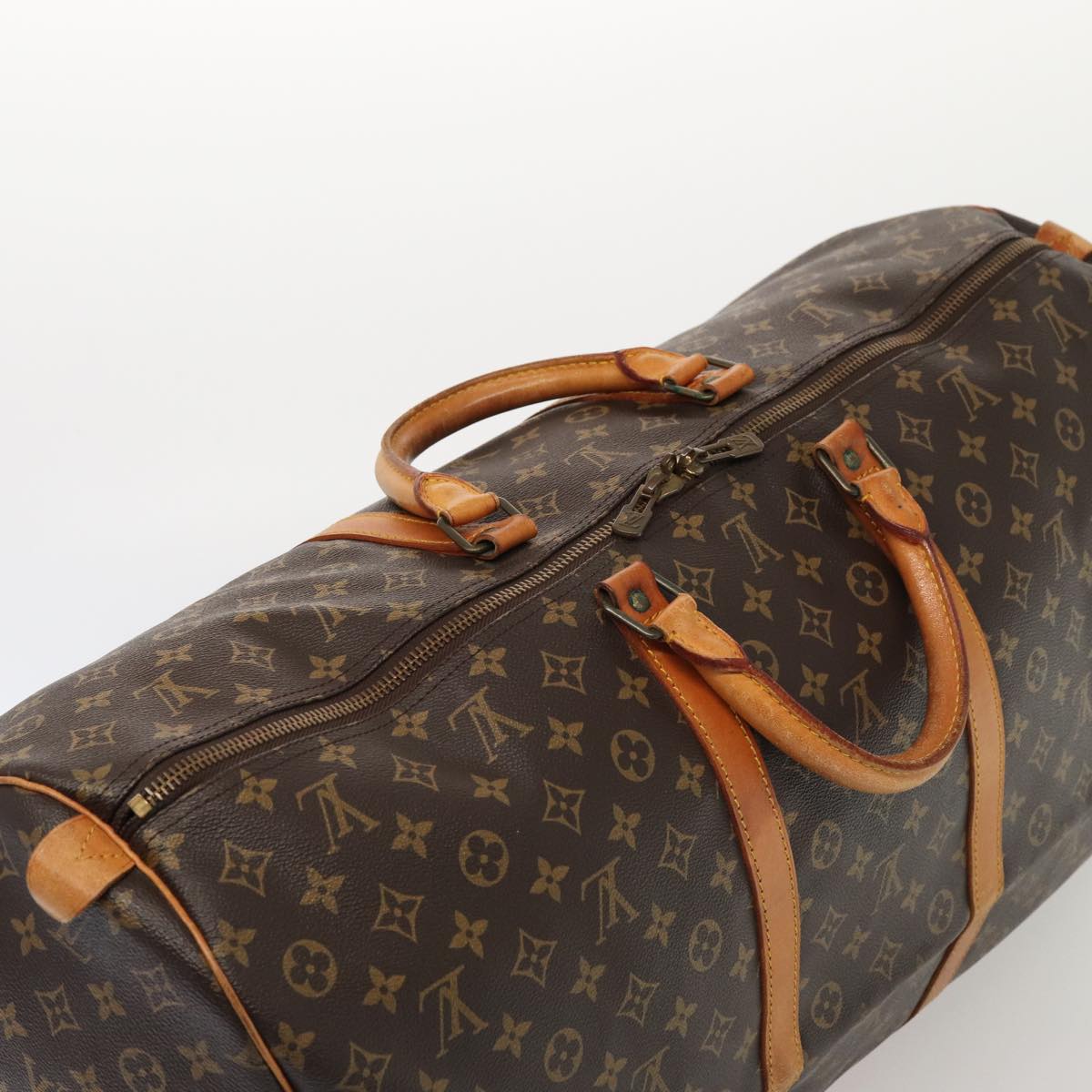 Louis Vuitton Keepall 60, Brown, Canvas, travel