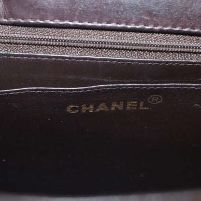 Chanel Coco Mark, Brown, Leather, handbag