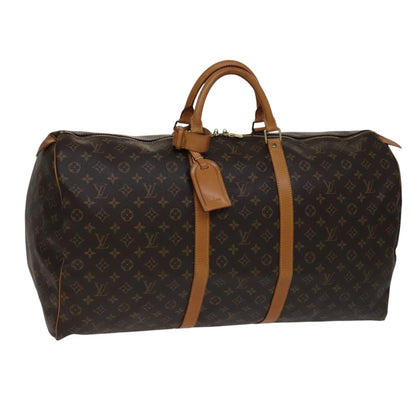 Louis Vuitton Keepall 60, Brown, Canvas, travel
