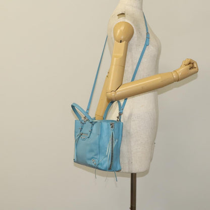 Balenciaga Papier, Blue, Leather, handbag