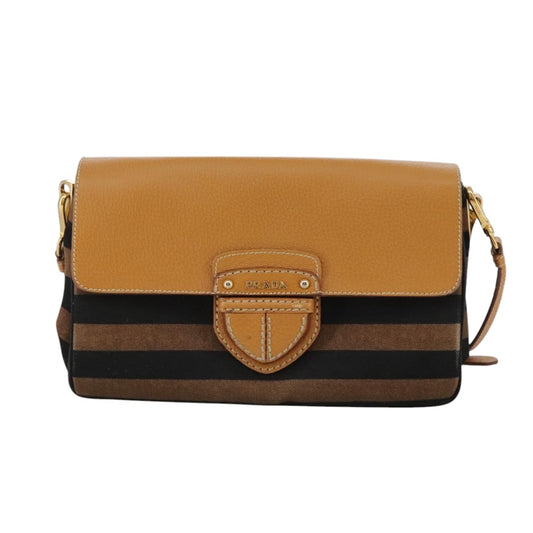 Prada Canapa, Multicolour, Canvas, shoulder