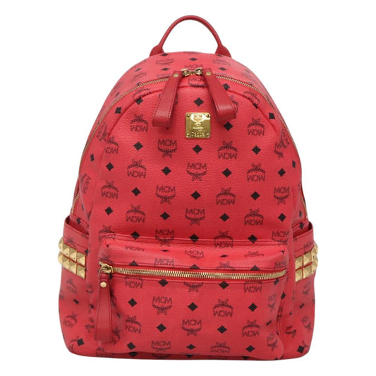 MCM Stark Visetos, Pink, Canvas, backpack