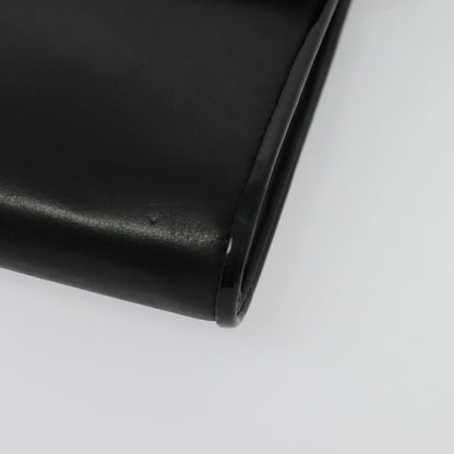 Fendi Envelope Clutch Leather, BLACK, LEATHER, Clutche & pouche