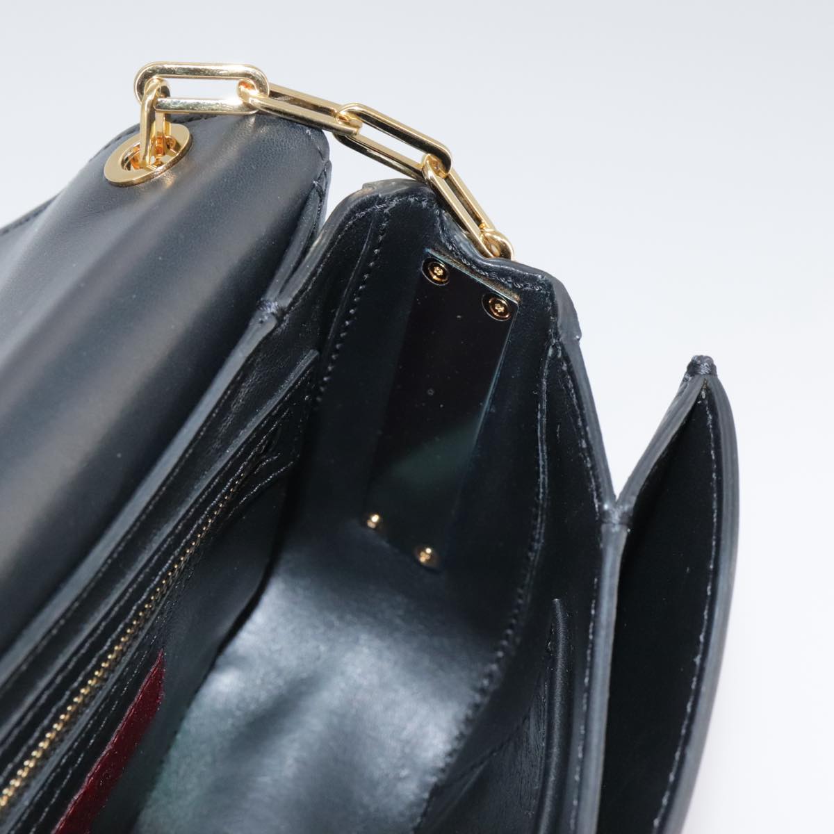 Valentino Garavani, Black, Leather, shoulder
